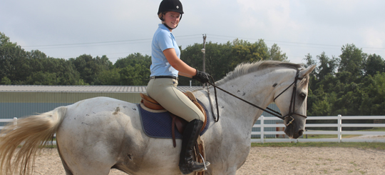 Student on horse c.2013